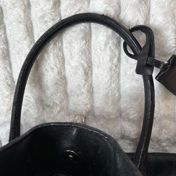 MICHAEL KORS Signature Black Shoulder Bag Saffiano Leather Monorgram Logo - Picture 11 of 15